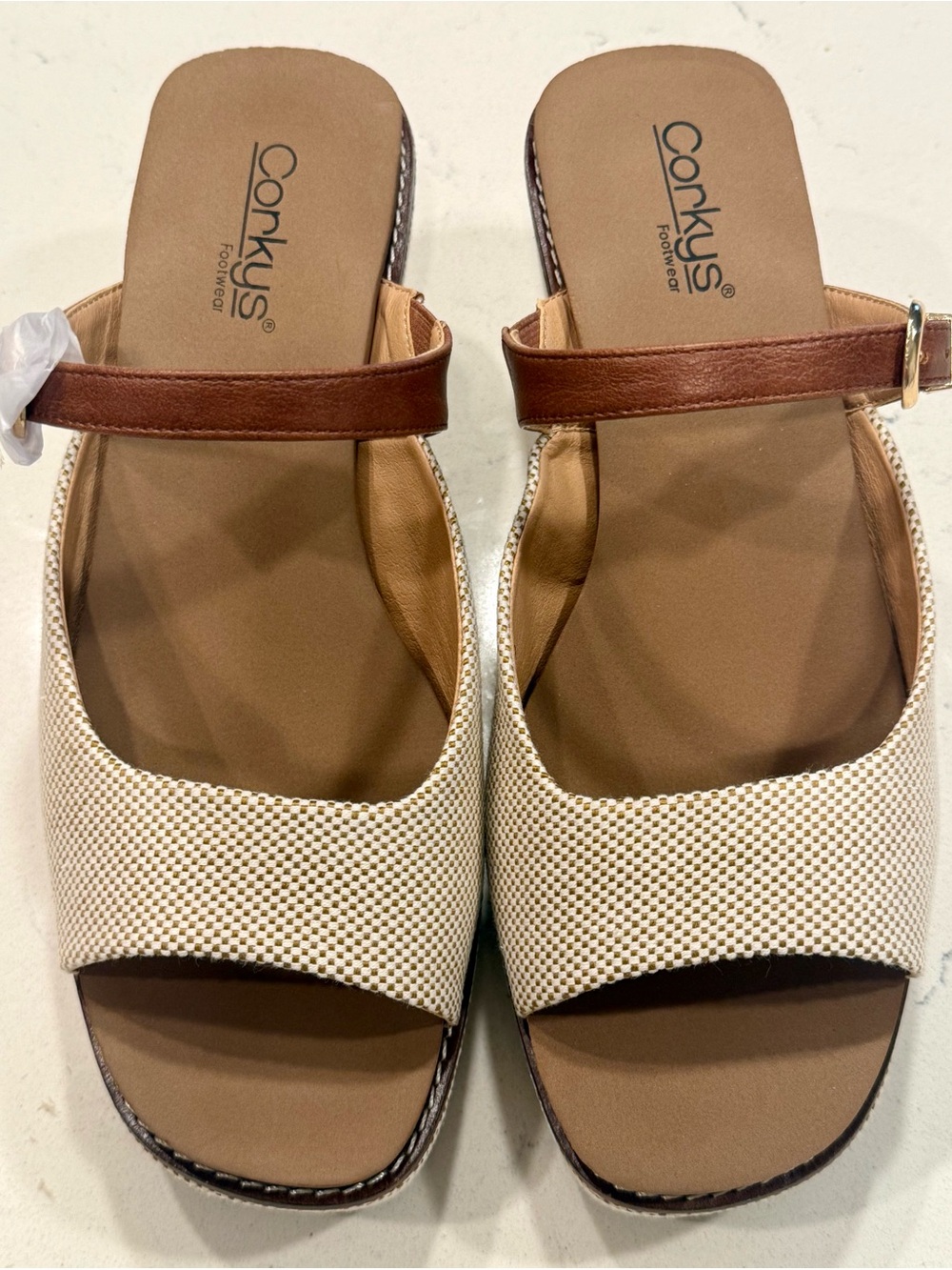 Corky’s Bourbon & Cream Wedge Sandal